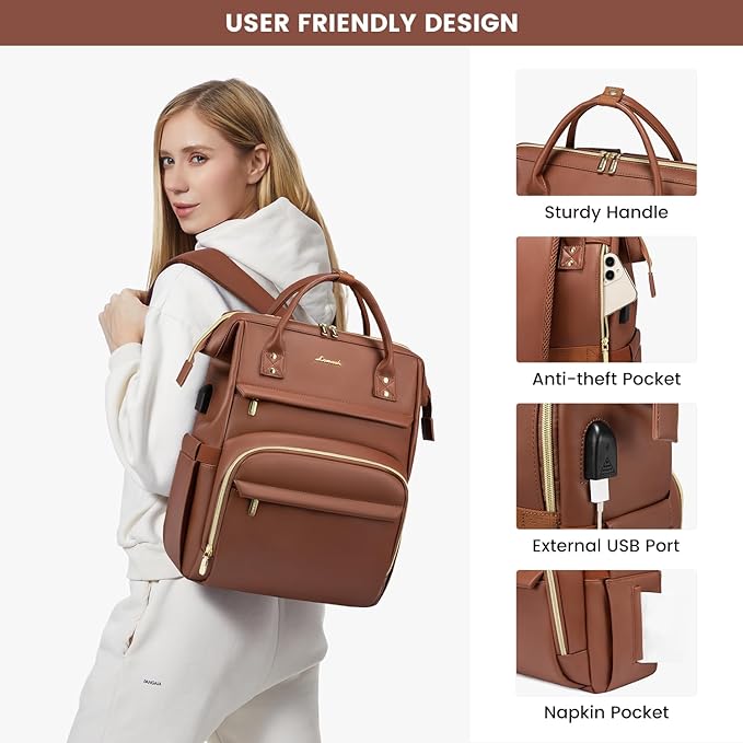 USB-Enabled Fashion Laptop Backpack