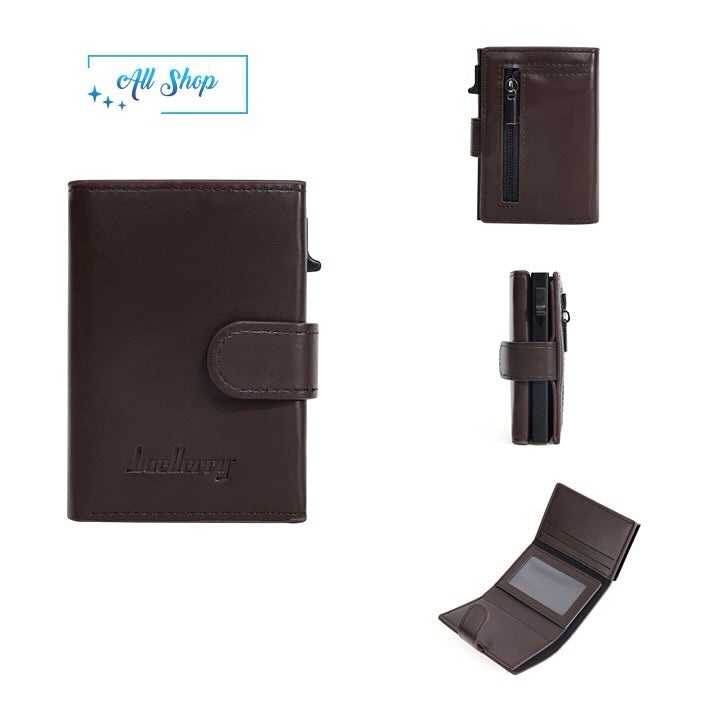 Slim RFID Pop-Up Leather Wallet