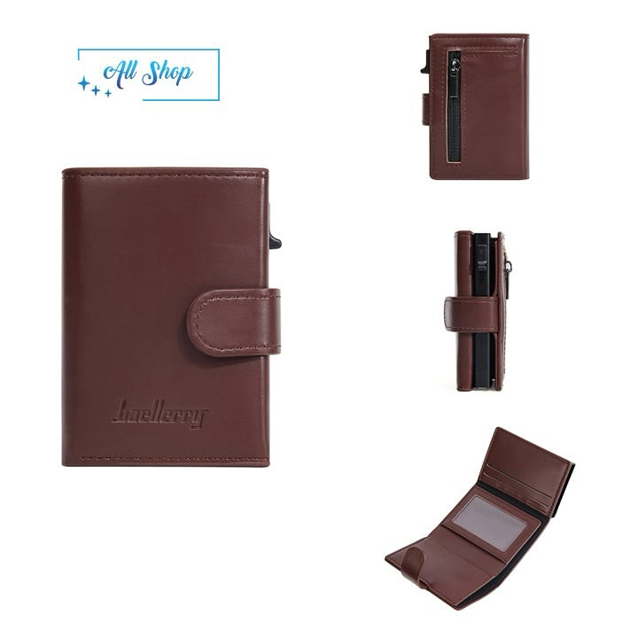 Slim RFID Pop-Up Leather Wallet