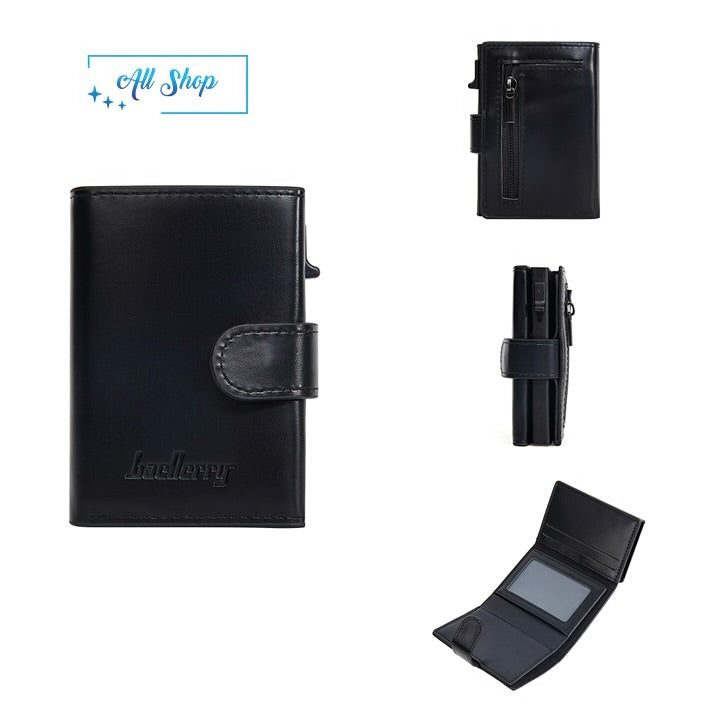 Slim RFID Pop-Up Leather Wallet