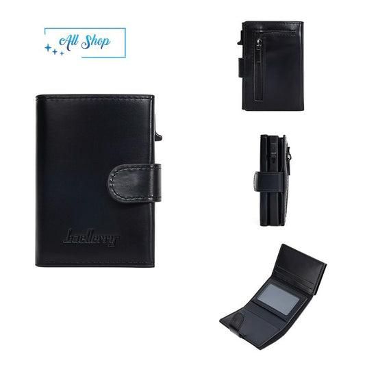 Slim RFID Pop-Up Leather Wallet