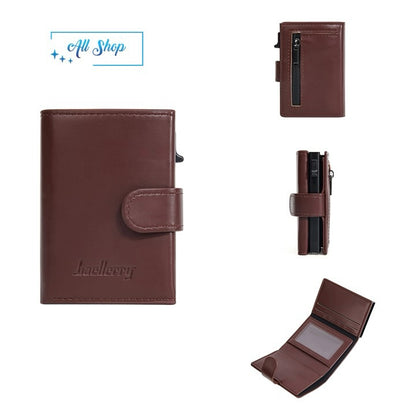 Slim RFID Pop-Up Leather Wallet
